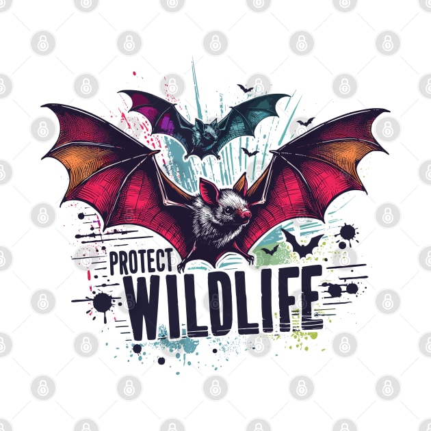 Protect Wildlife Bats by PrintSoulDesigns
