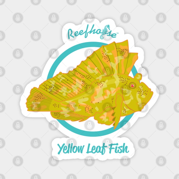 Yellow Leaf Fish Magnet by Reefhorse