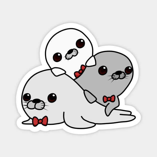 The Three Seal Amigos Magnet by Jamtastic