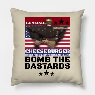 Kenny Everett General Cheeseburger Bomb the Bastards Pillow