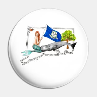 Connecticut Mermaid Pin