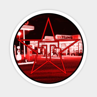 Gas station at night Magnet