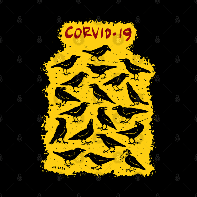 Corvid-19 (coronavirus crows) by LAB Ideas