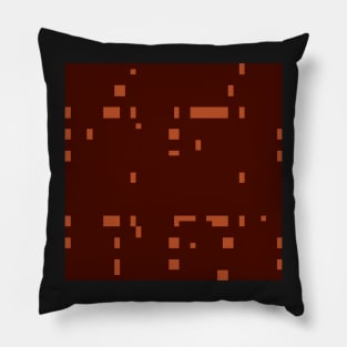 Dark Orthogonal pattern  - Organge brown Pillow