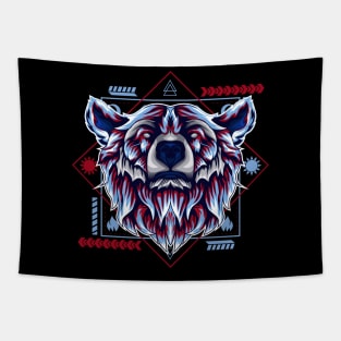 retro head bear Tapestry