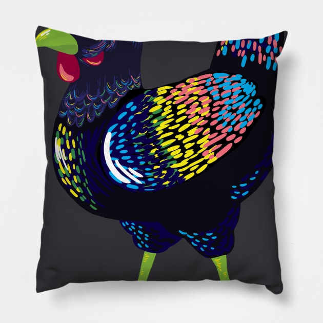 Disco Chicken Pillow by Yukiimomo