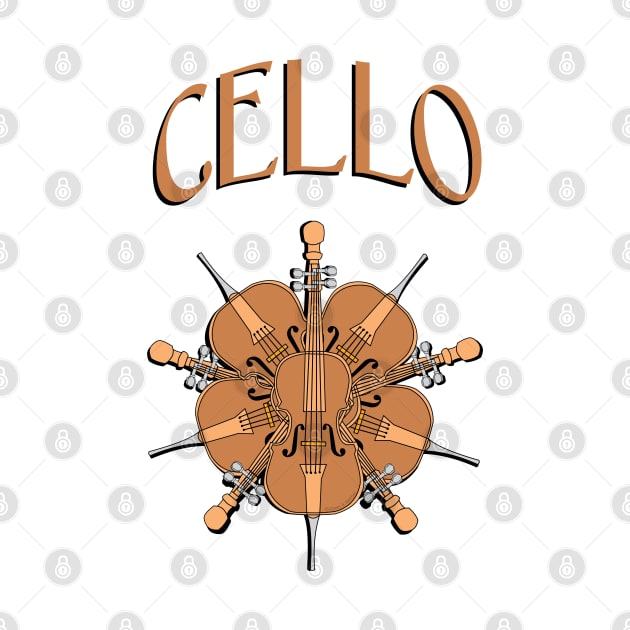 Five Cellos Text by Barthol Graphics