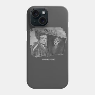 Never Fly Coach (image + text) Phone Case