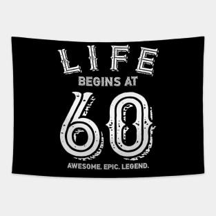 Life begins at 60 Tapestry