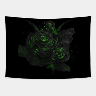 Sparkling roses - green option Tapestry