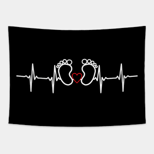 Offspring Baby Pregnant Baby Happiness Heartbeat Tapestry