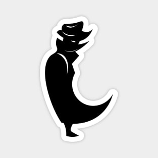 Black men with trenchoat silhouette Magnet