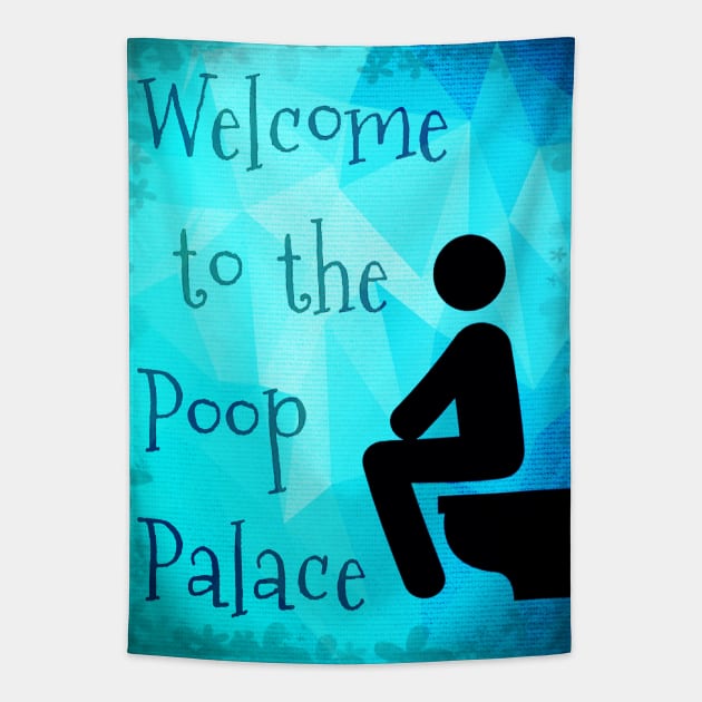 Poop palace Tapestry by RG Illustration