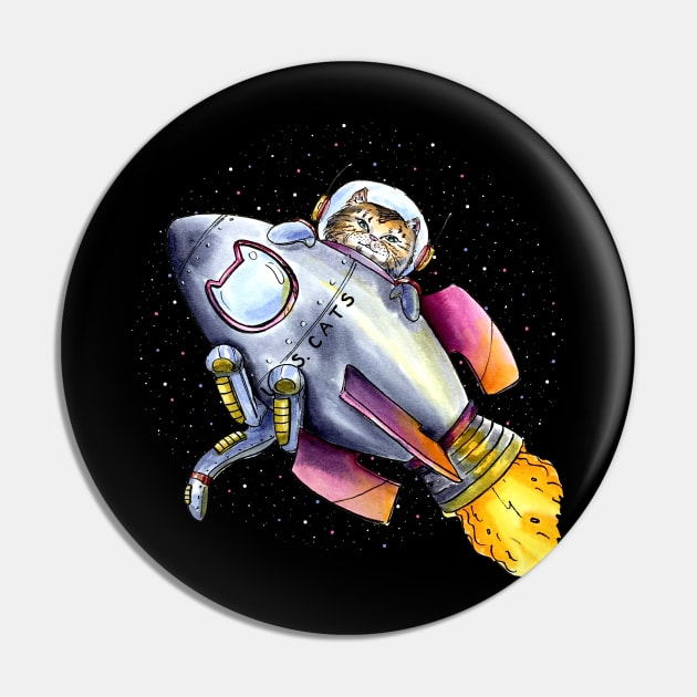 Kitty in Space Pin by sketchcadet