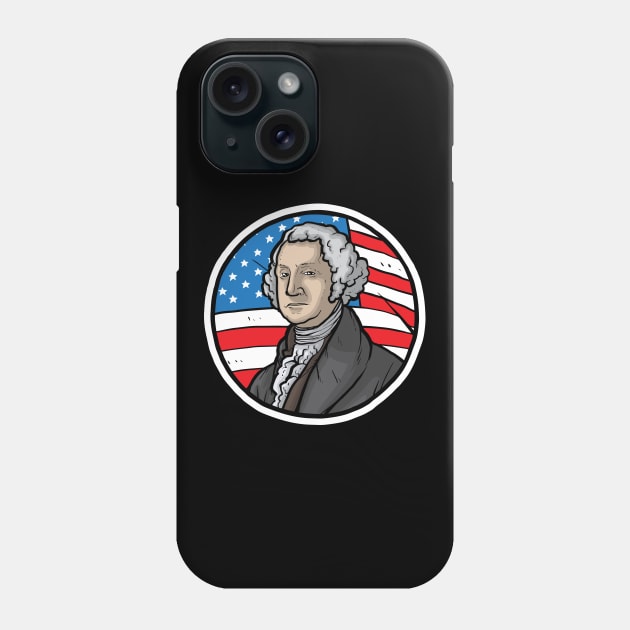 George Washington Phone Case by Baddest Shirt Co.