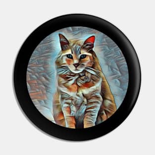 Frisky floppy cat Pin