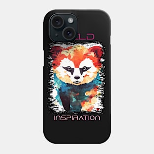 Red Panda Wild Nature Animal Colors Art Painting Phone Case