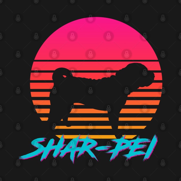 Chinese Shar-Pei 1980s Sunset by Geekasms