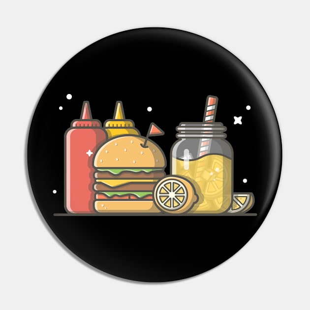 Burger with lemonade and ketchup Pin by Catalyst Labs