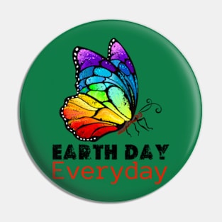 happy Earth day Everyday 2024  gift april 22 Rainbow Pin