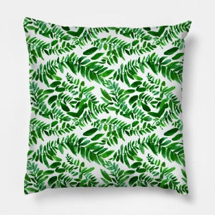 Seamless Tropical Leaves Pattern Pillow