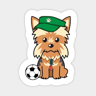 Yorkshire Terrier Soccer Star Magnet