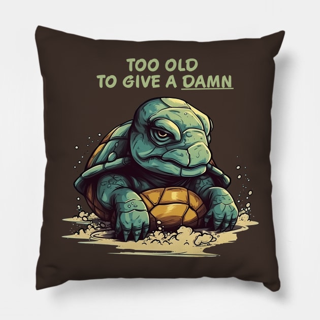 Mr. Old & Grumpy Turtle Pillow by Vaelerys