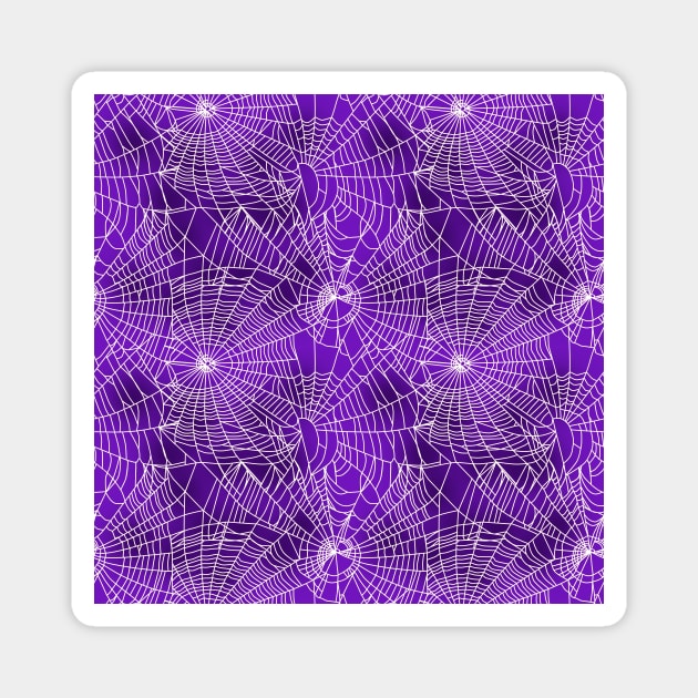 Spider Webs Blue Violet Magnet by sandpaperdaisy