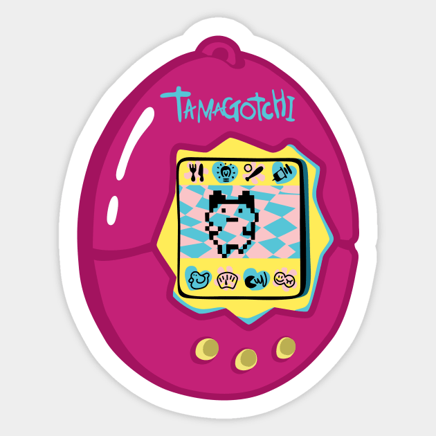 Pink Tamagotchi - Original - Tamagotchis - Sticker