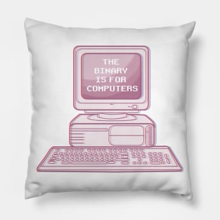 the binary is for computers(nonbinary pride) Pillow