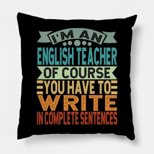 English Teacher Pillow