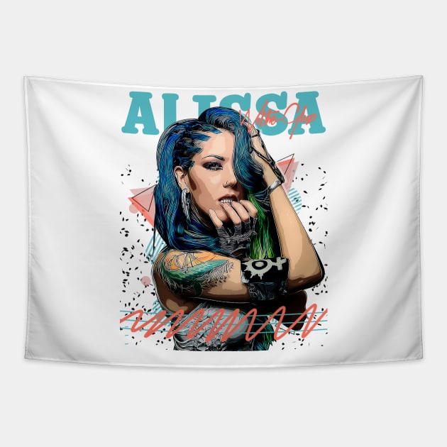 Alissa White Gluz Fan Art Retro design // Vintage Tapestry by Nandin Putri