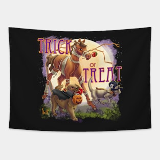 Trick or Treat Halloween Animals Tapestry