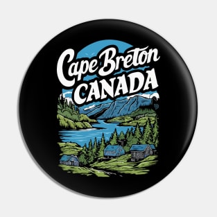 Cape Breton, Canadian Island. Retro Pin