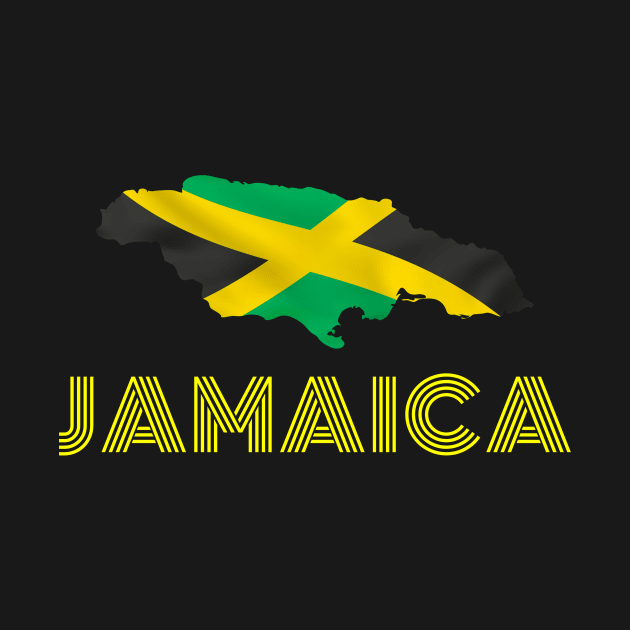 Jamaica map and flag with text by FTF DESIGNS