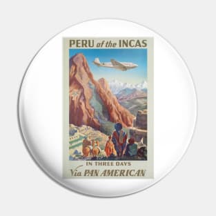 Vintage Poster Peru of the Incas Pin