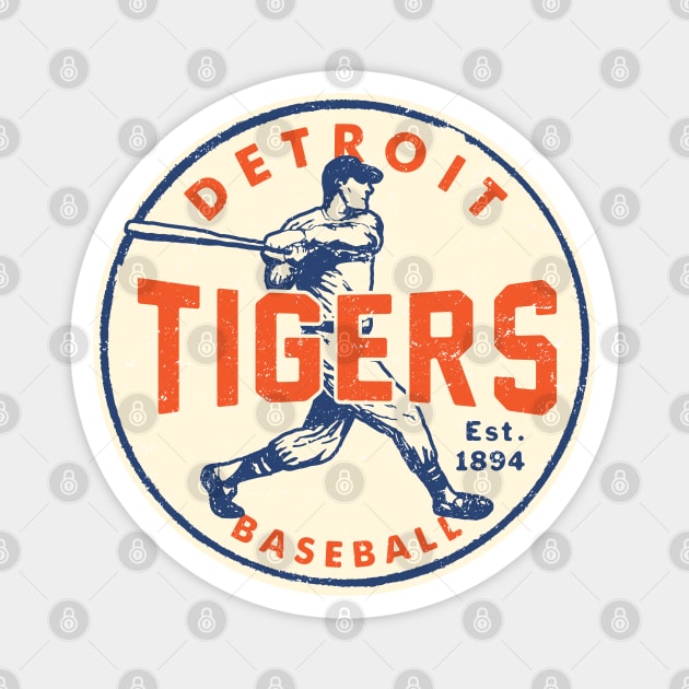 Old Style Detroit Tigers 3 by Buck Tee Magnet by Buck Tee