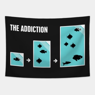 Funny Fish Aquarium Addiction Tapestry