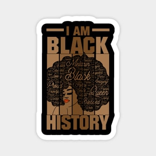 I Am Black History (Month) Words in Afro Magnet