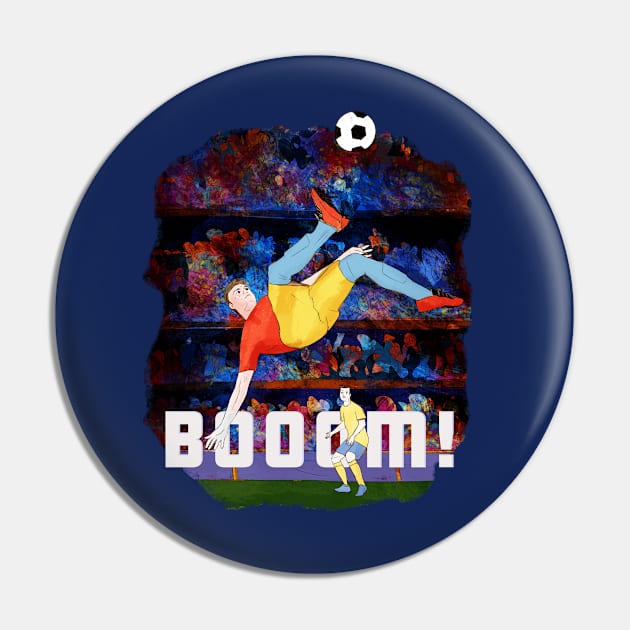 Booom- man kicking soccer ball Pin by SW10 - Soccer Art