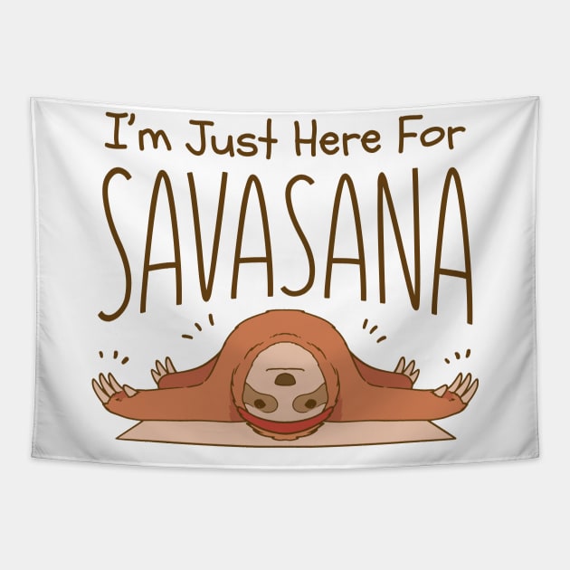 Sloth Savasana Serenity Tapestry by Life2LiveDesign