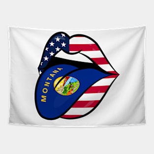 Montana American Flag Mouth Tapestry