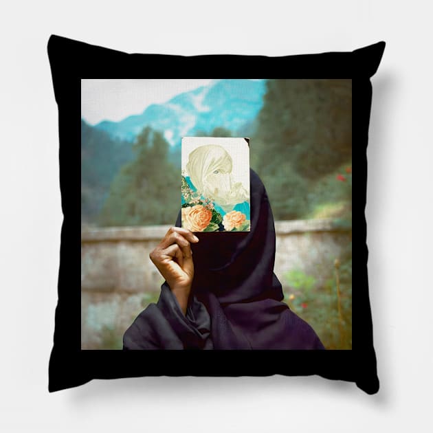 Abstract female portrait Pillow by KOTYA