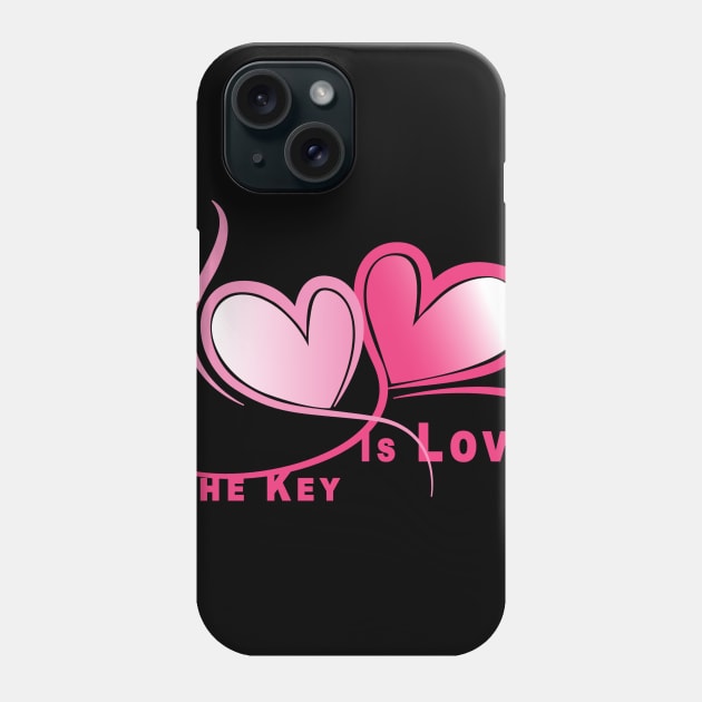 The Key Is Love Phone Case by Obehiclothes