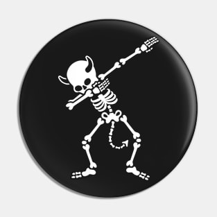 Dab dabbing skeleton devil Pin