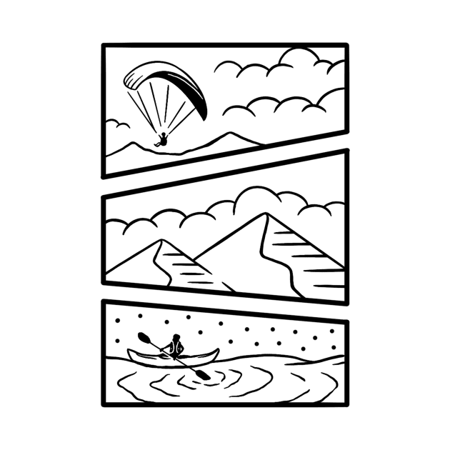 Paragliding-Mountain-Kayaking (regular) by teeszone_design