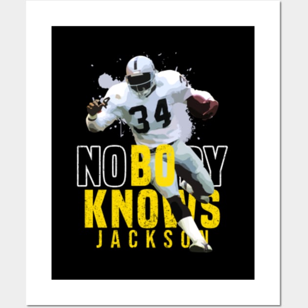  Bo Jackson Poster Print, American Football Wall Art