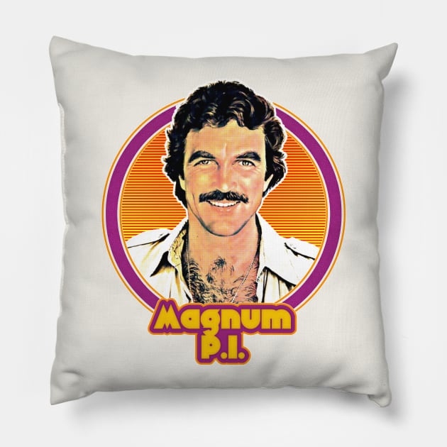 Magnum PI / Retro Aesthetic Design Pillow by DankFutura