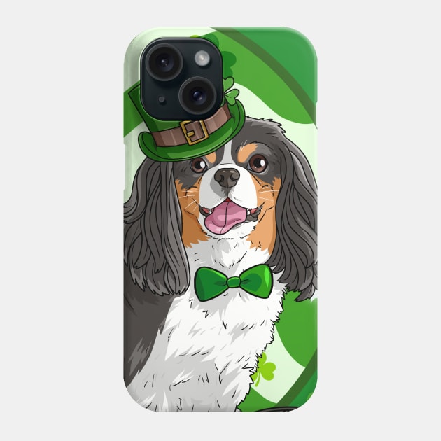 Cavalier King Charles Spaniel St Patricks Day Leprechaun Phone Case by Noseking