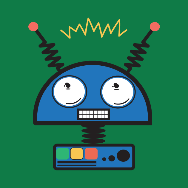 Retro Sci-Fi Fun Pet Robot BoomBoomInk by BoomBoomInk